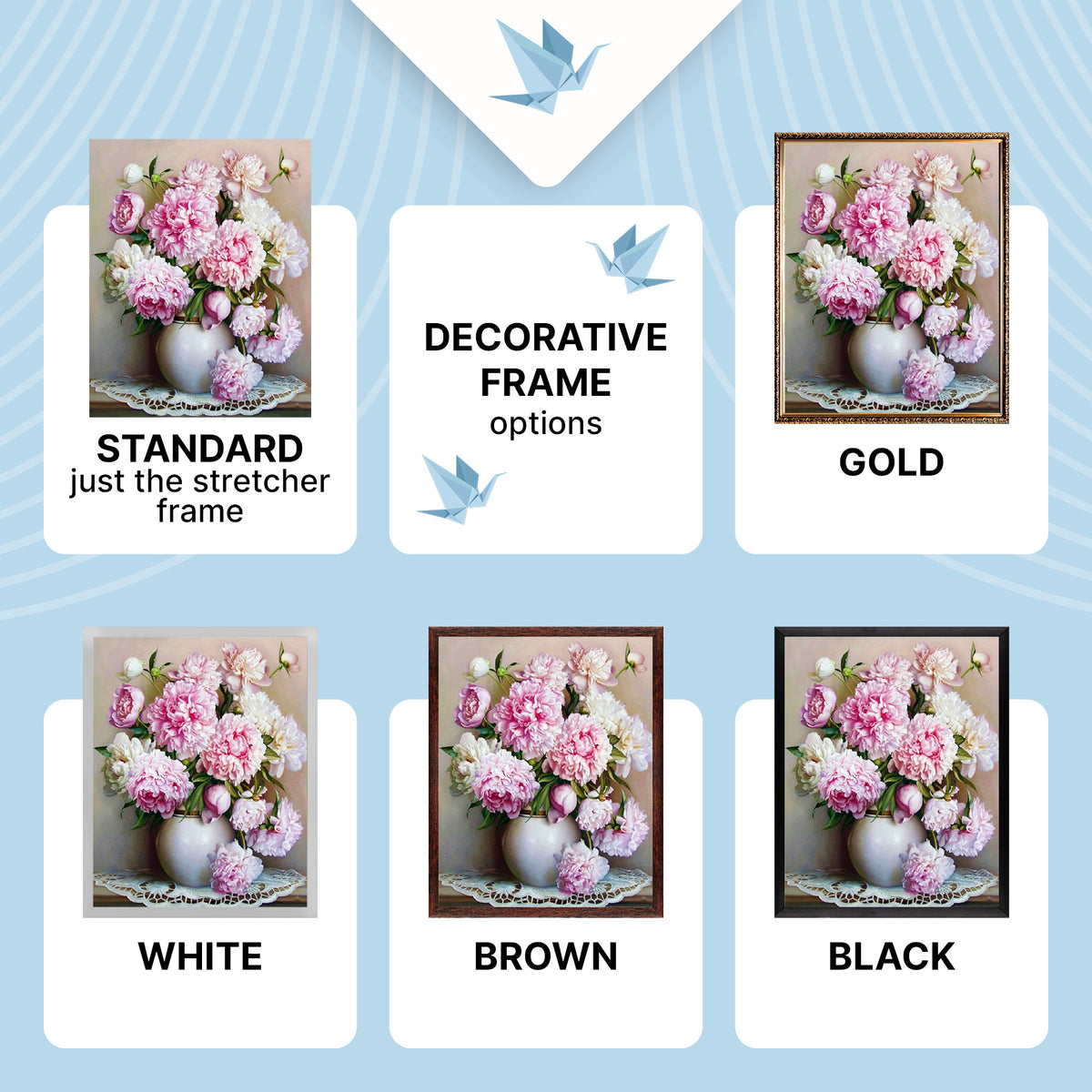Paint by Numbers on frame 40*50 cm – Peonies in a vase LW 3068