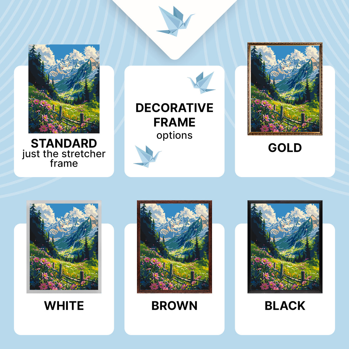 Paint by Numbers on a frame 40*50 cm landscape – Mountain meadow LW 3435