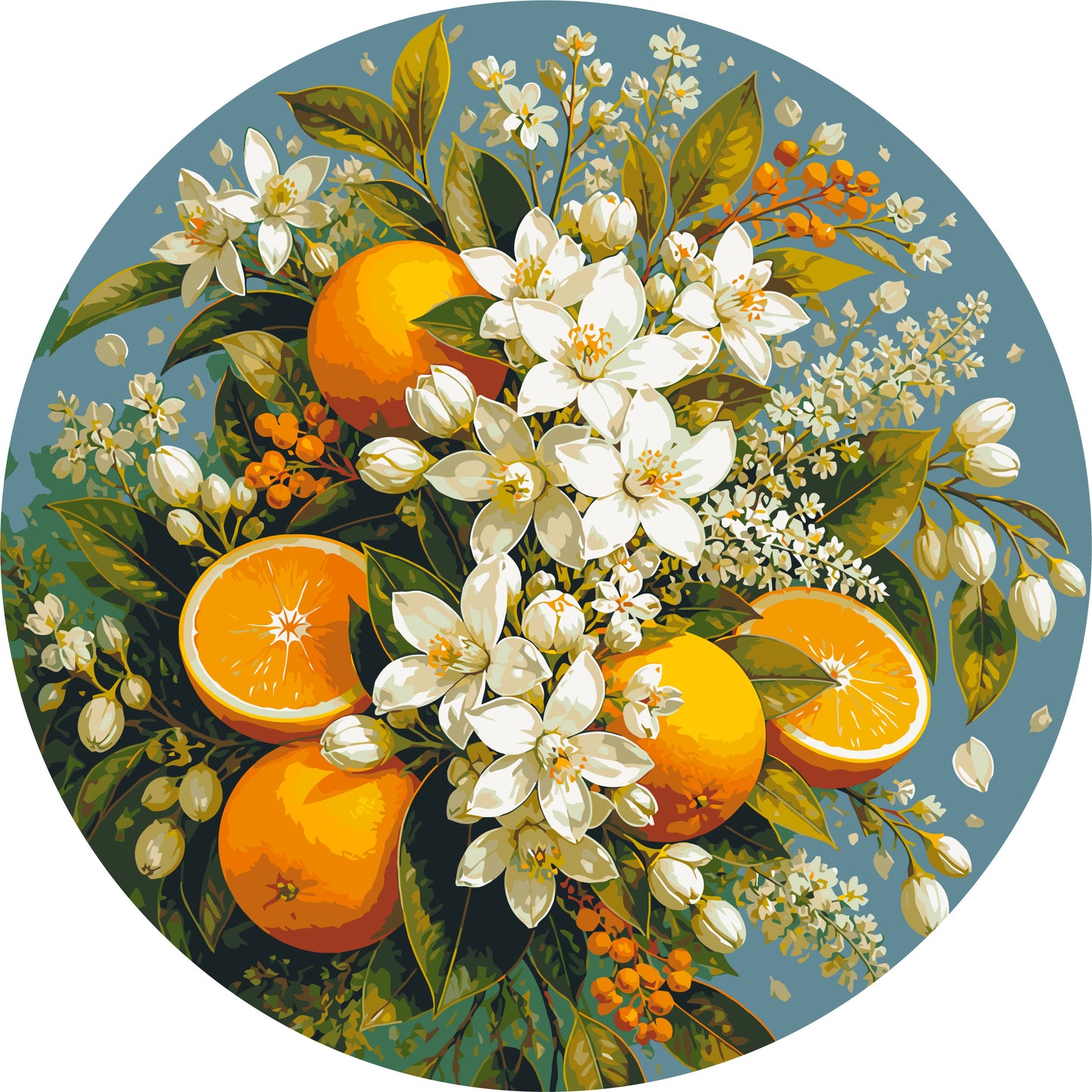 Runde Malen nach Zahlen Ø45 cm – Stillleben. Zitrusduft OR 2010