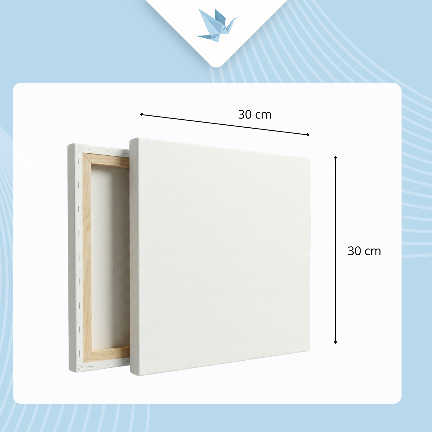 Artist Canvas on Wooden Stretcher Frame 30×30 cm, Primed, 280 g/m²