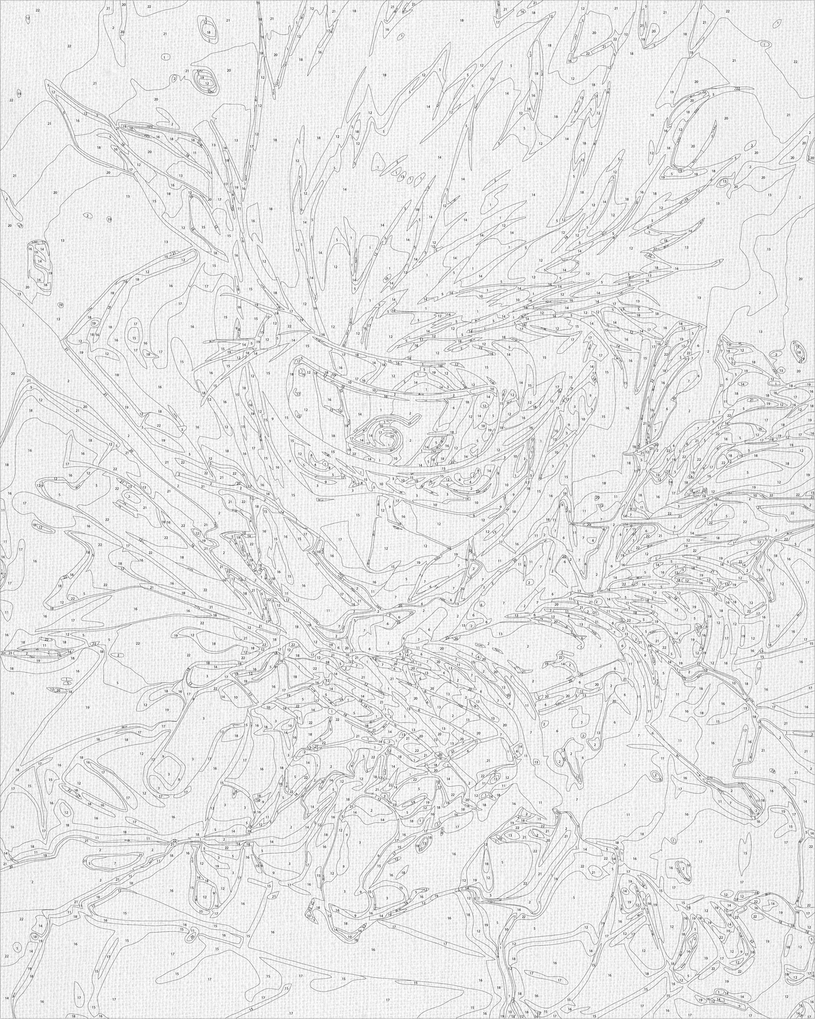 Maľovanie podľa čísel na ráme 40*50 cm - Kakashi Sensei, Naruto - Anime - LW 0160