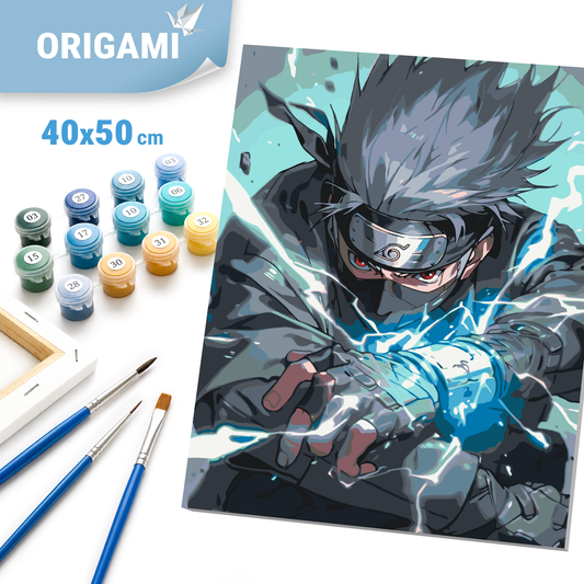 Maľovanie podľa čísel na ráme 40*50 cm - Kakashi Sensei, Naruto - Anime - LW 0160