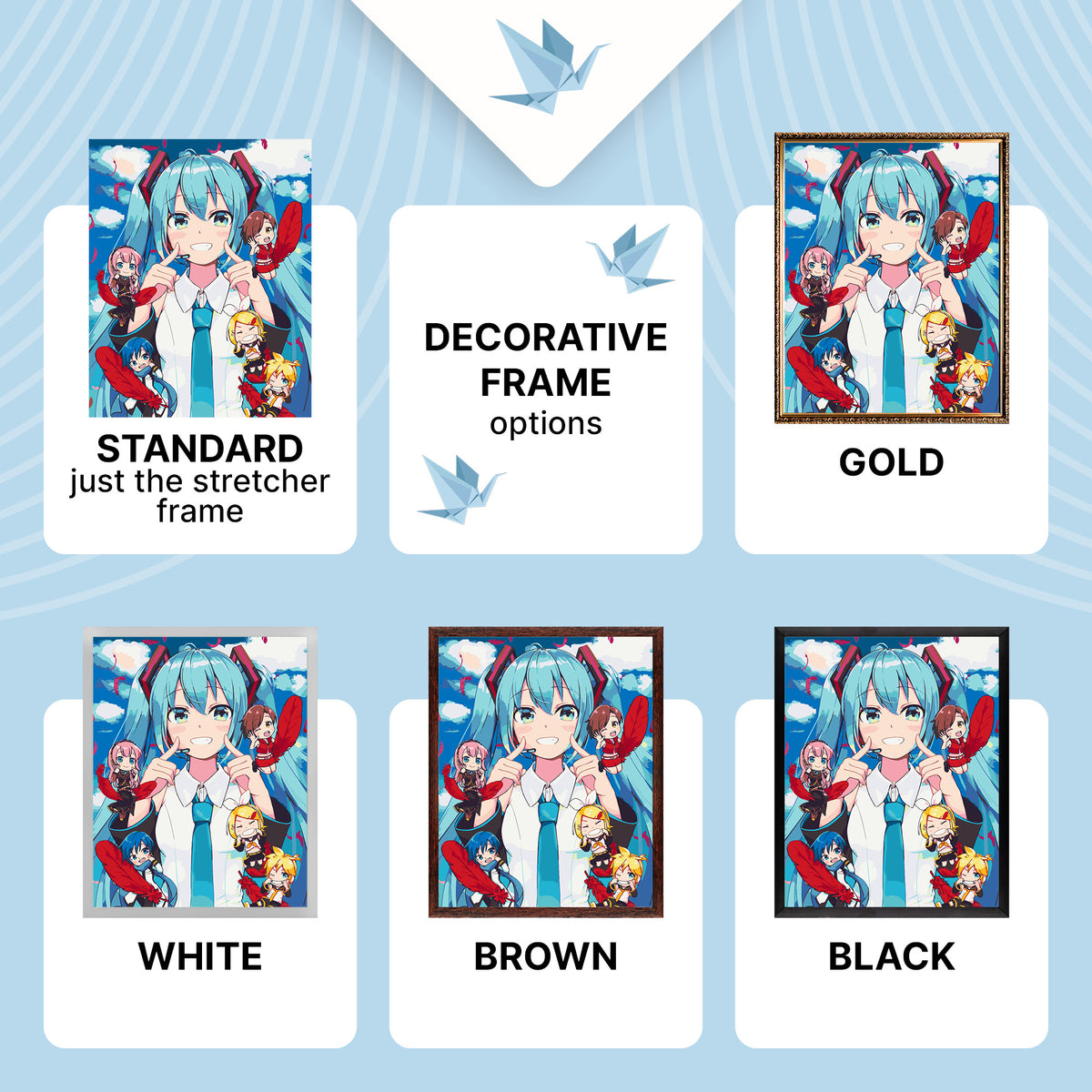 Malen nach Zahlen auf Keilrahmen 40×50 cm – Vocaloid Miku Hatsune – Anime – LW 0650