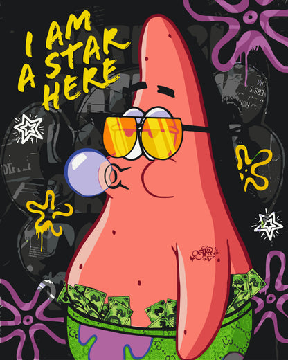 Malen nach Zahlen auf Keilrahmen 40×50 cm – Filmhelden. SpongeBob – Patrick LW 10739