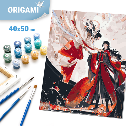 Malen nach Zahlen auf Keilrahmen 40×50 cm – Segen des Himmels. Anime LW 12570