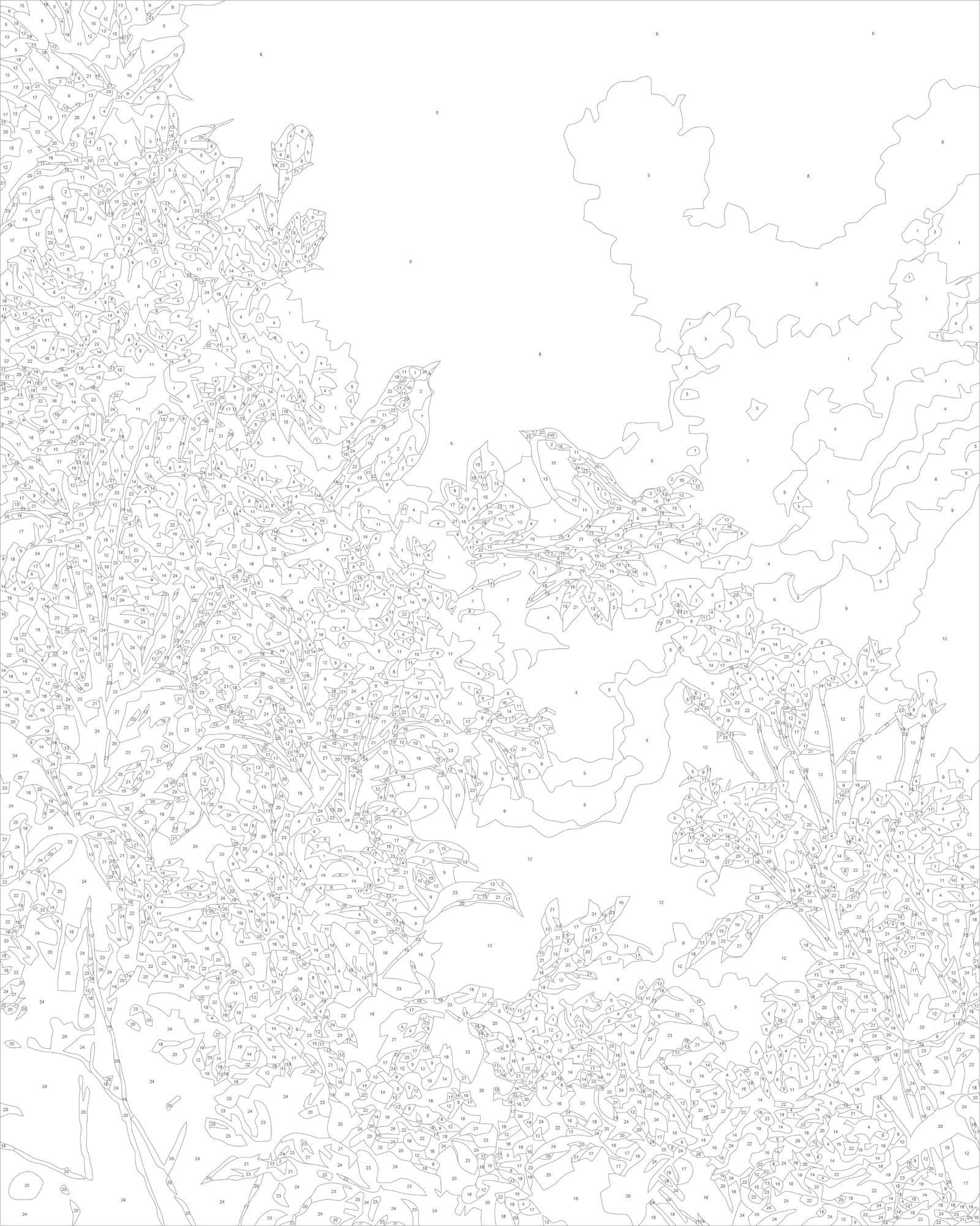 Malen nach Zahlen auf Keilrahmen 40×50 cm – Blumen. Vögel zwischen Pfingstrosen LW 2003-01