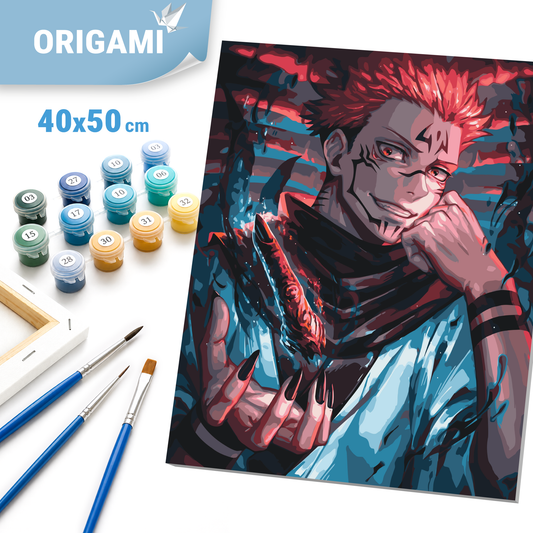 Maľovanie podľa čísel na ráme 40*50 cm - Jujutsu Kaisen, Sukuna - Anime - LW 2005