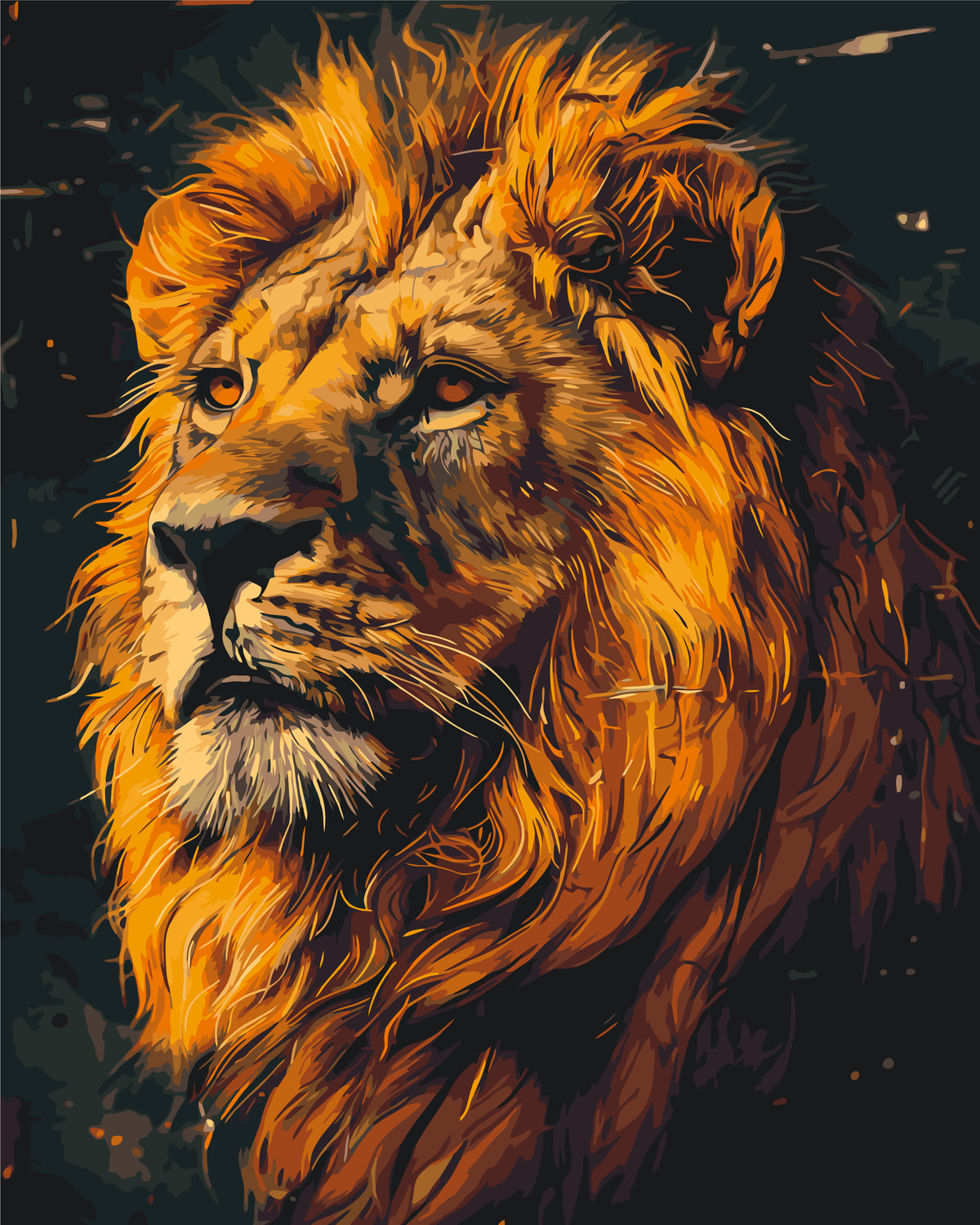 Maľovanie podľa čísel na ráme 40*50 cm - Lev - Zvieratá - LW 2230
