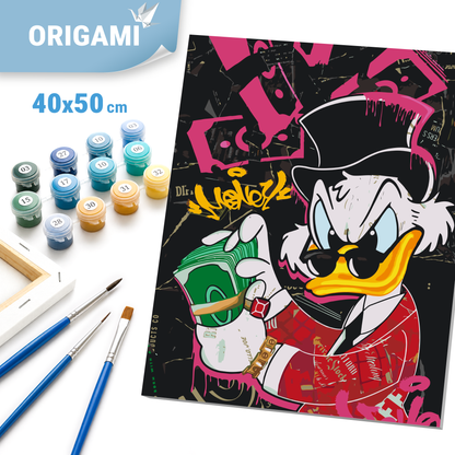 Malen nach Zahlen auf Keilrahmen 40×50 cm – Onkel Dagobert LW 30050