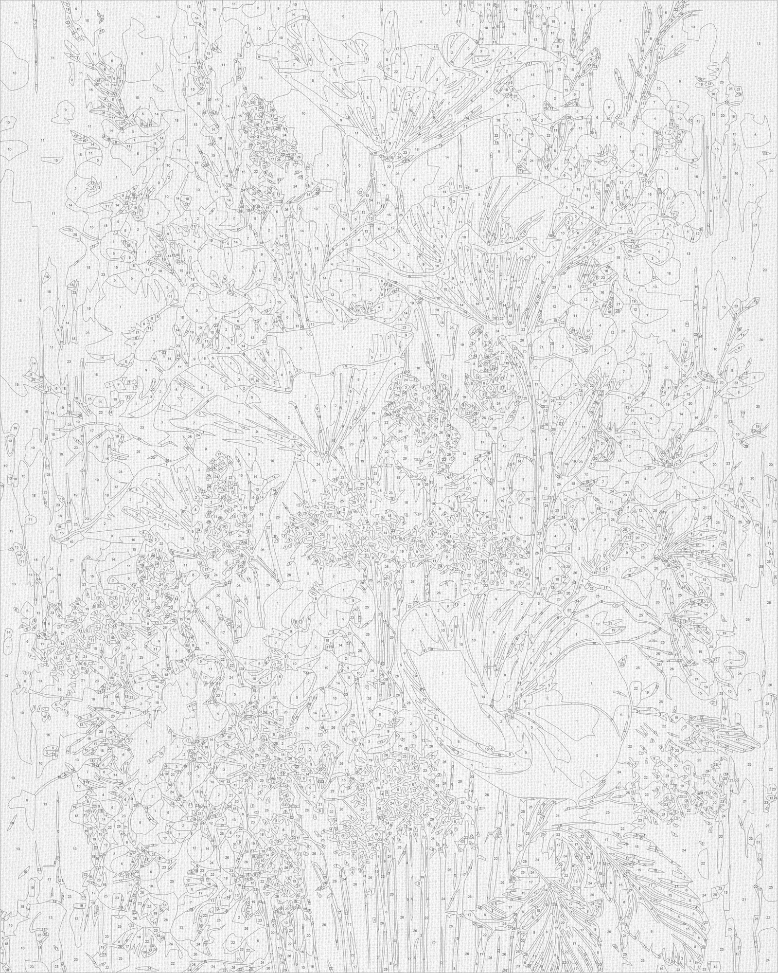 Malen nach Zahlen auf Keilrahmen 40×50 cm – Blumen. Frühlingscallas LW 3006-01