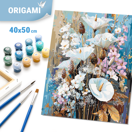 Paint by Numbers on a 40x50 cm frame - Spring Calla Lilies - Flowers - LW 3006-01