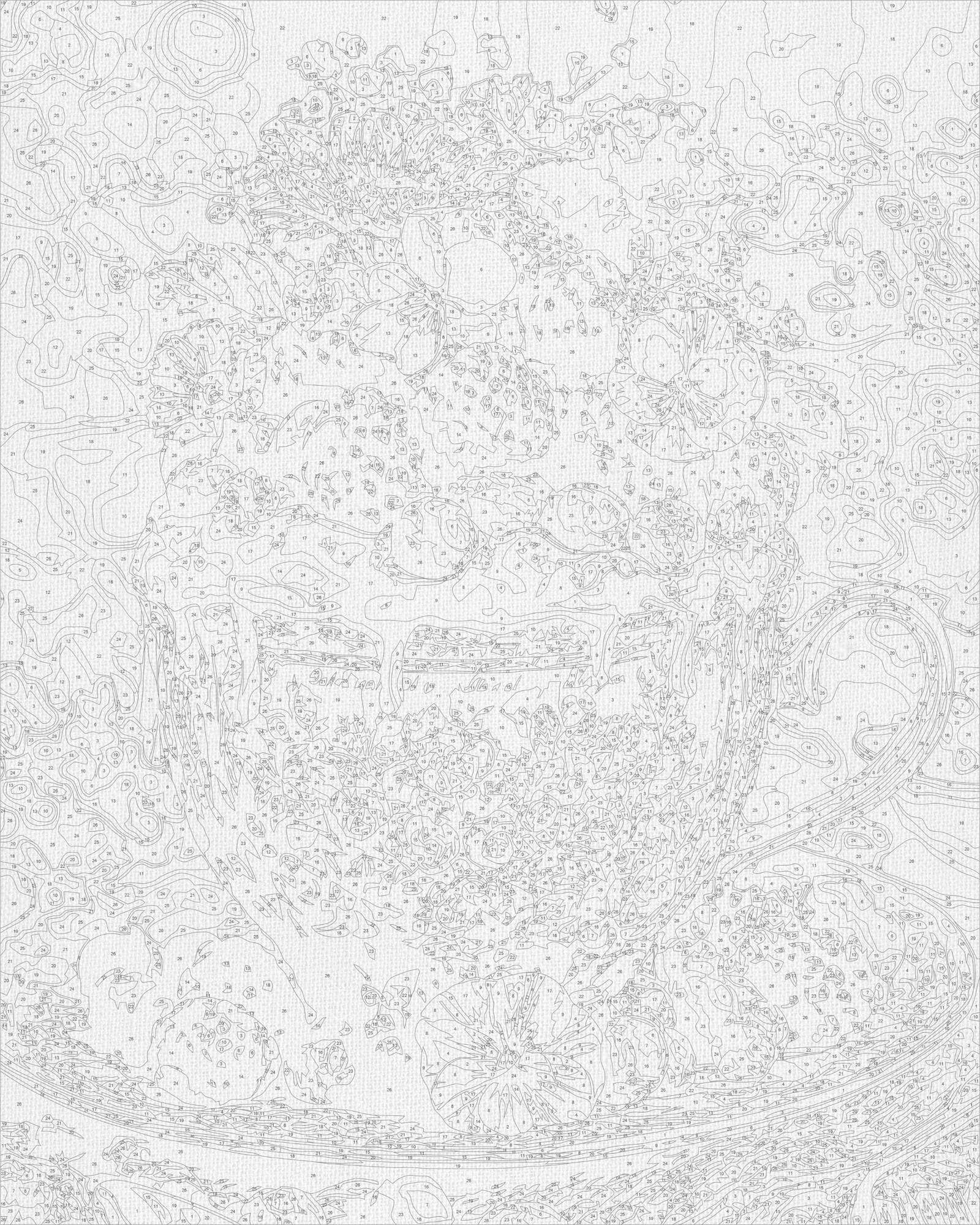 Malen nach Zahlen auf Keilrahmen 40×50 cm – Stillleben. Beerenharmonie LW 3038-01