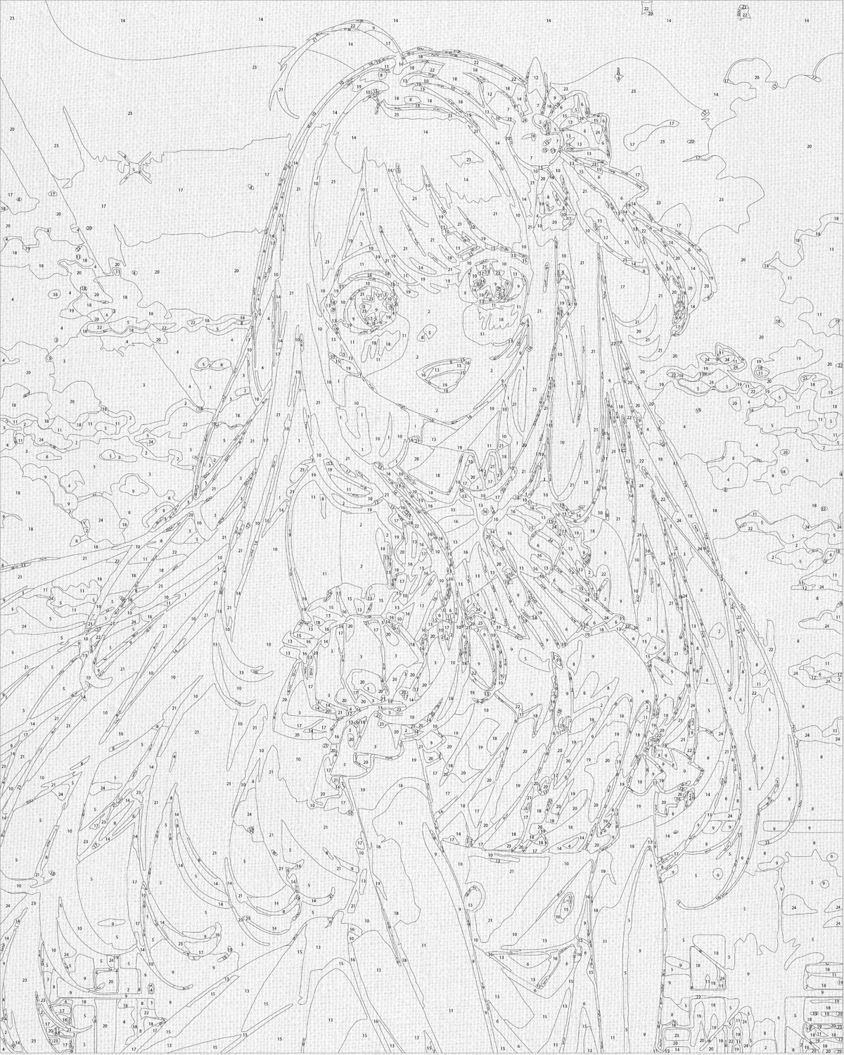 Maľovanie podľa čísel na ráme 40*50 cm - Hviezdne dieťa, Ai Hoshino - Anime - LW 30570
