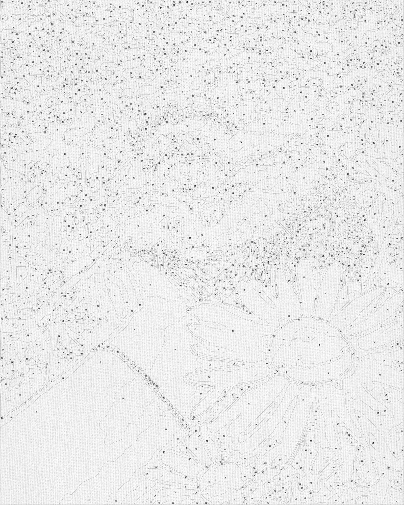 Malen nach Zahlen auf Keilrahmen 40×50 cm – Igel in Gänseblümchen LW 3086