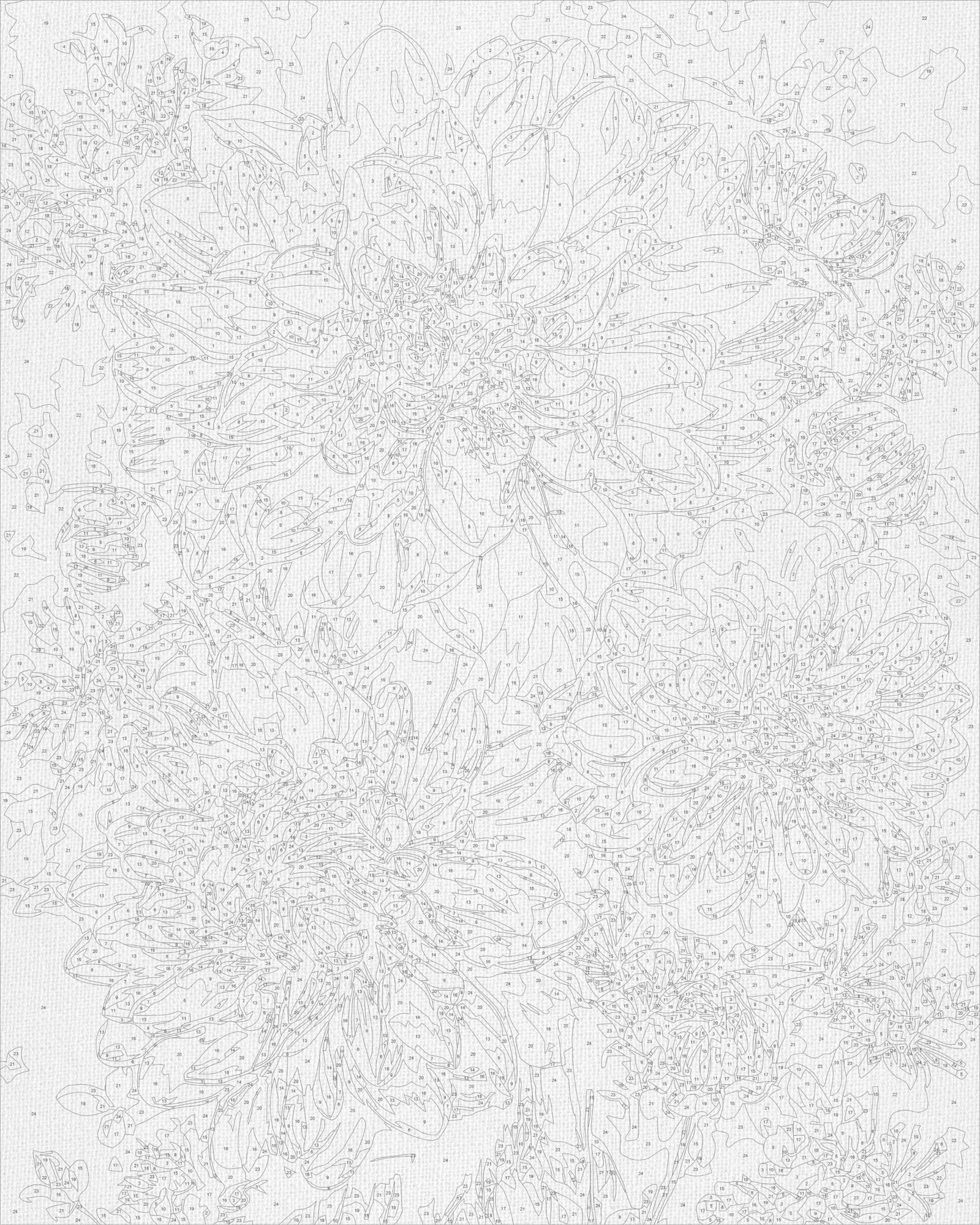 Malen nach Zahlen auf Keilrahmen 40×50 cm – Blumen. Sommerstrauß LW 3093-01