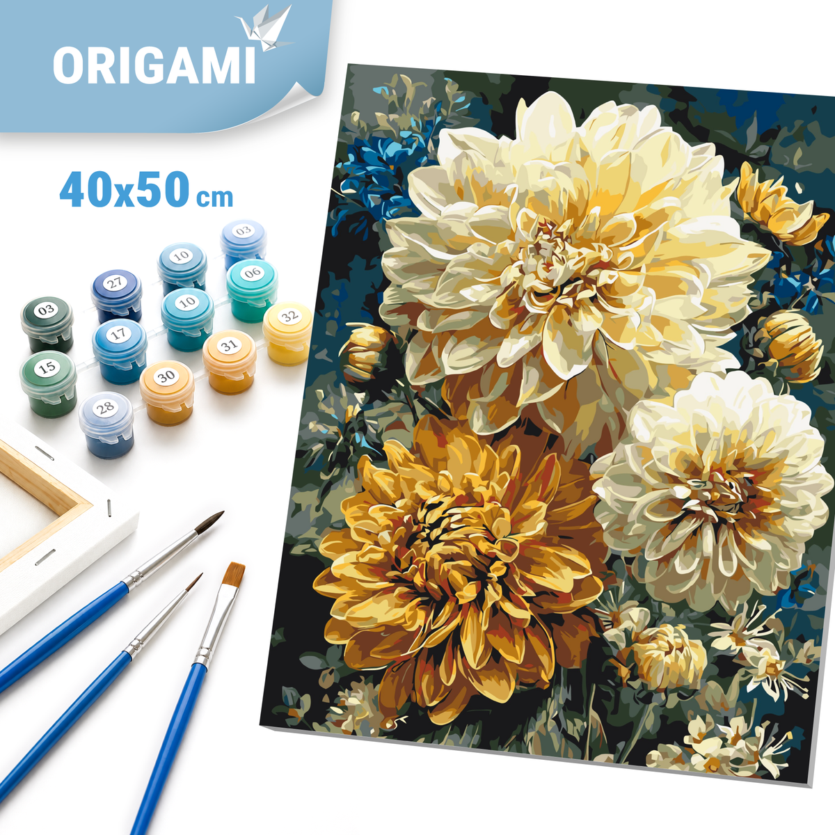 Malen nach Zahlen auf Keilrahmen 40×50 cm – Blumen. Sommerstrauß LW 3093-01
