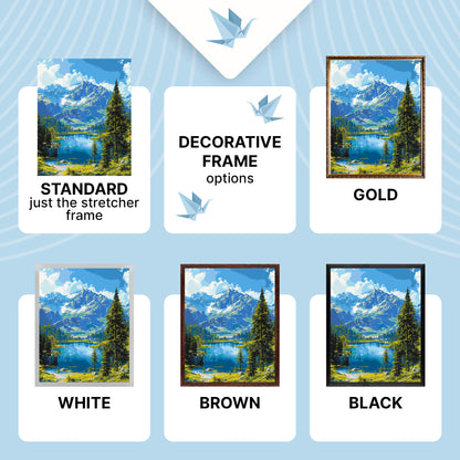 Paint by numbers on a 40*50 cm frame - Mountain Serenity LW 30990
