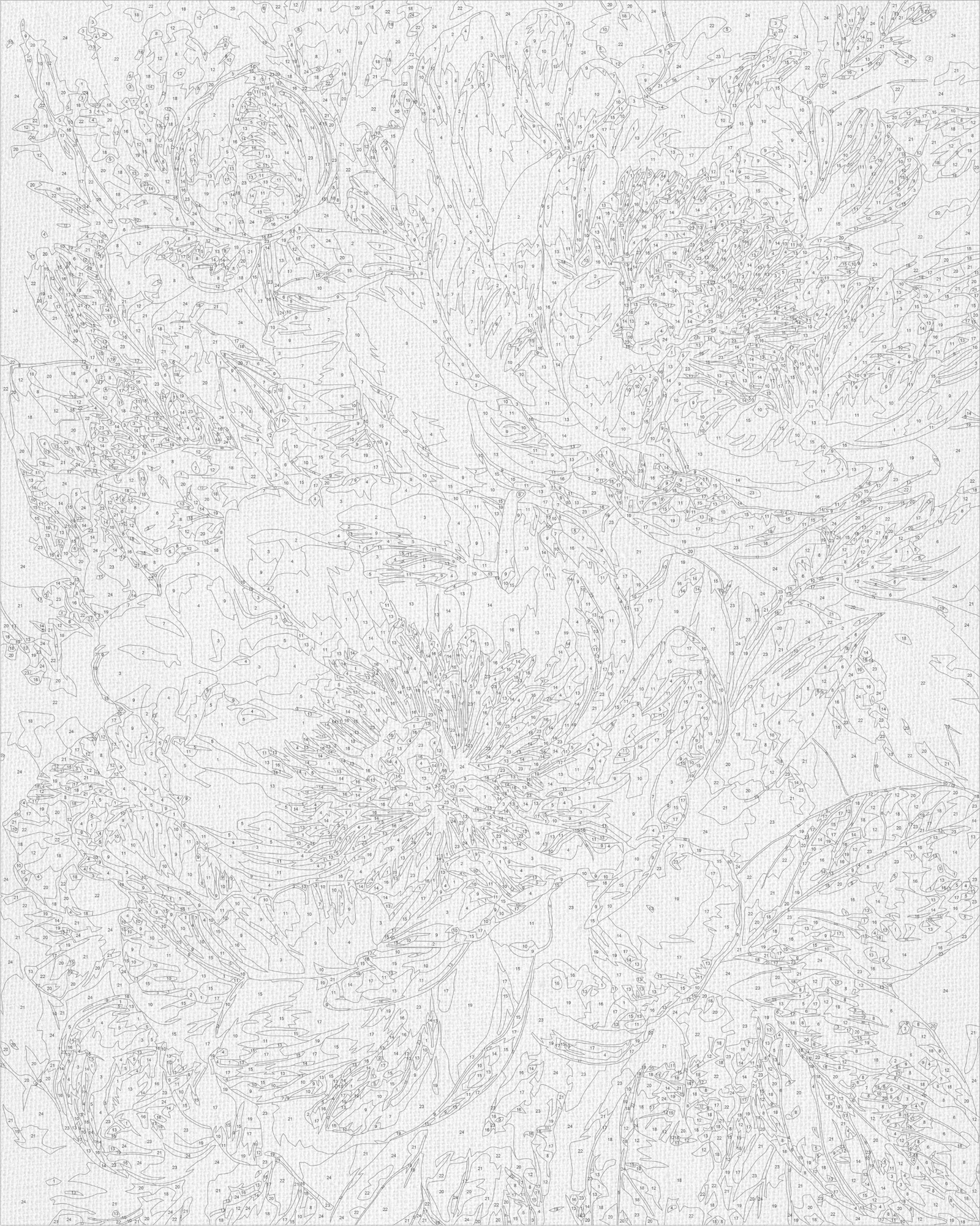 Malen nach Zahlen auf Keilrahmen 40×50 cm – Blumen mit Metallicfarben. Königliche Pfingstrosen LW 31470-01
