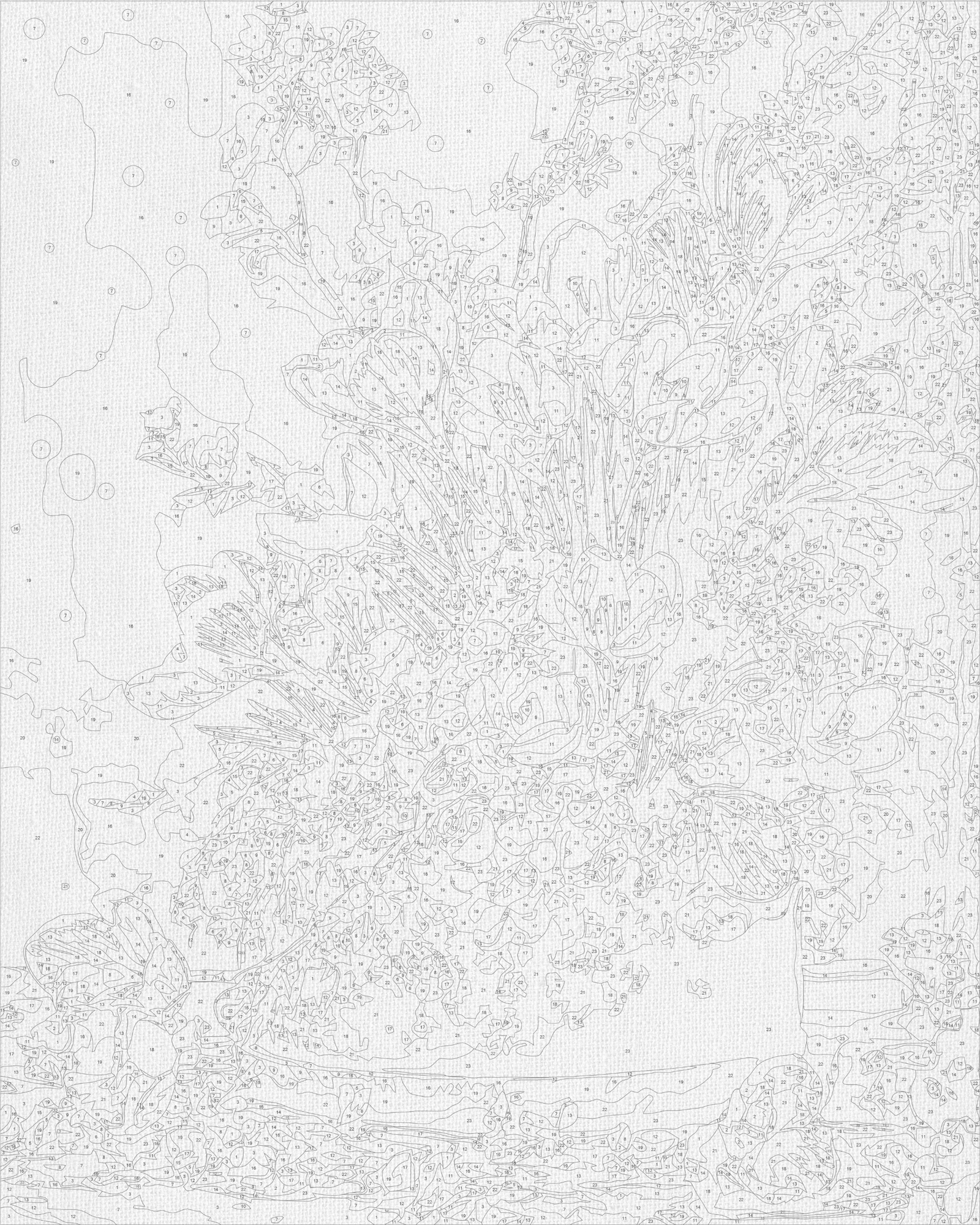 Malen nach Zahlen auf Keilrahmen 40×50 cm – Blumen. Frühlingskrokusse LW 31520-01