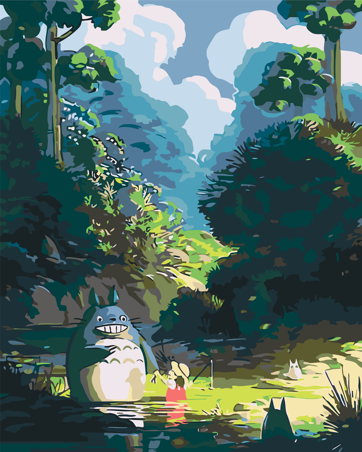 Maľovanie podľa čísel na ráme 40*50 cm - Môj sused Totoro - Anime - LW 3157