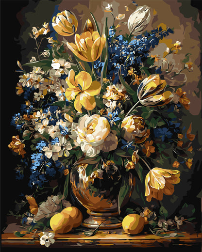 Paint by Numbers on a frame 40*50 cm Flowers - Rich bouquet in a vase LW 3174-01