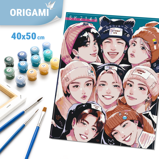 Malen nach Zahlen auf Keilrahmen 40×50 cm – K-Pop, Stray Kids LW 31890