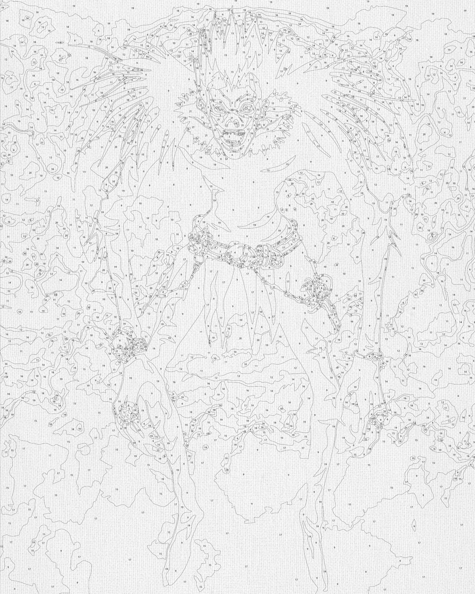 Maľovanie podľa čísel na ráme 40*50 cm - Death Note, Ryuk - Anime - LW 3209
