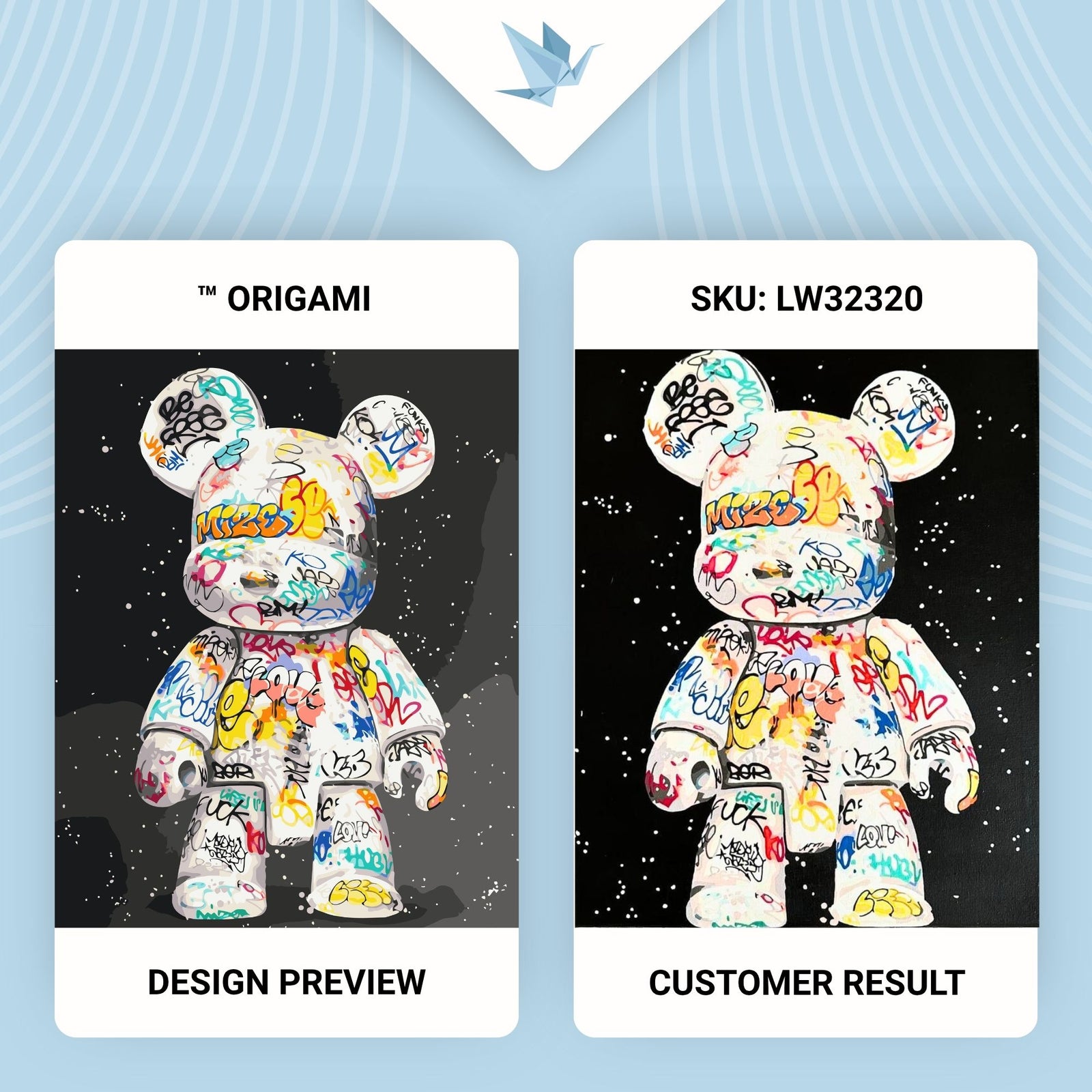 Malen nach Zahlen auf Keilrahmen 40×50 cm – Bearbrick LW 32320