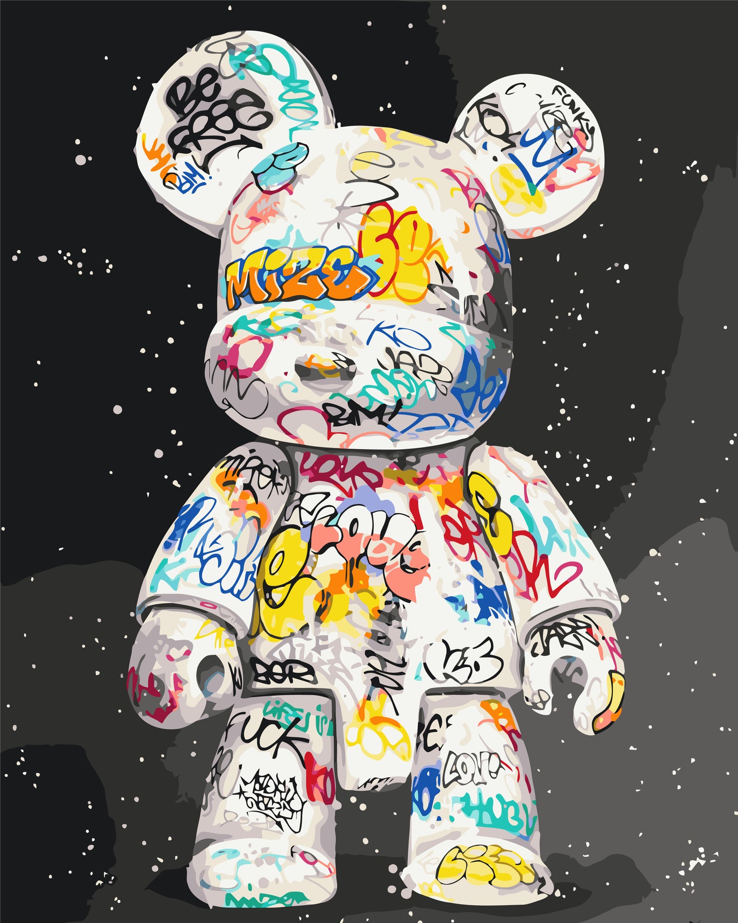 Malen nach Zahlen auf Keilrahmen 40×50 cm – Bearbrick LW 32320