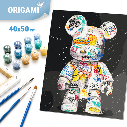Malen nach Zahlen auf Keilrahmen 40×50 cm – Bearbrick LW 32320