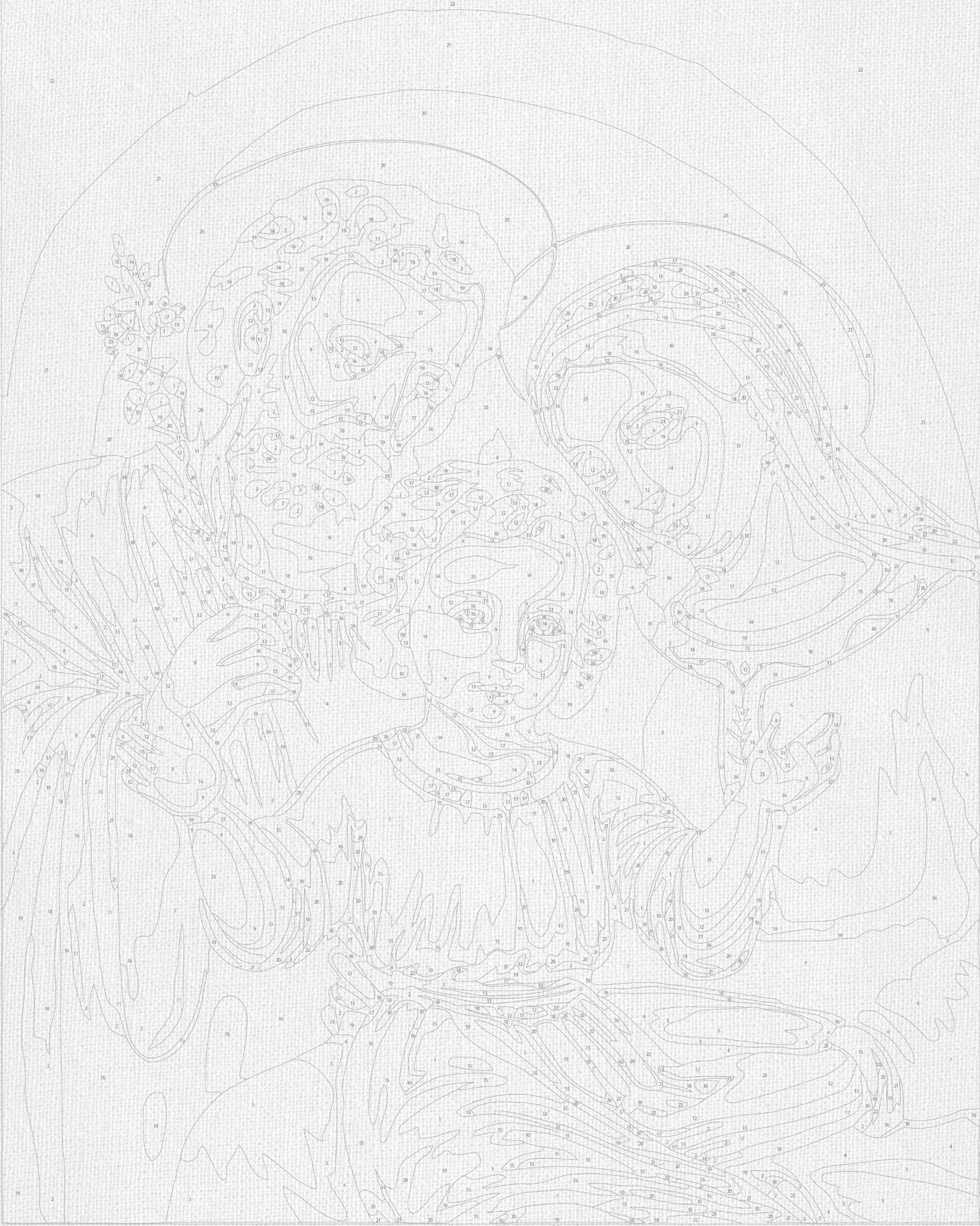Malen nach Zahlen auf Keilrahmen 40×50 cm – Religion. Heilige Dreifaltigkeit LW 3243