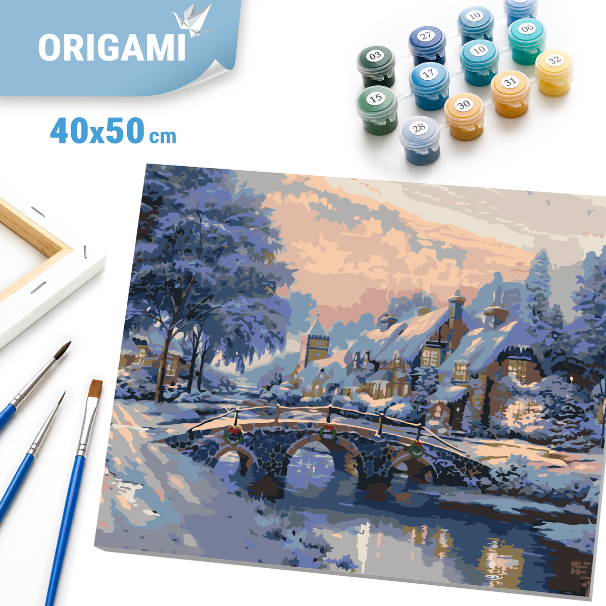 Paint by Numbers on canvas 40*50 cm Christmas Winter Wonderland LW 3254