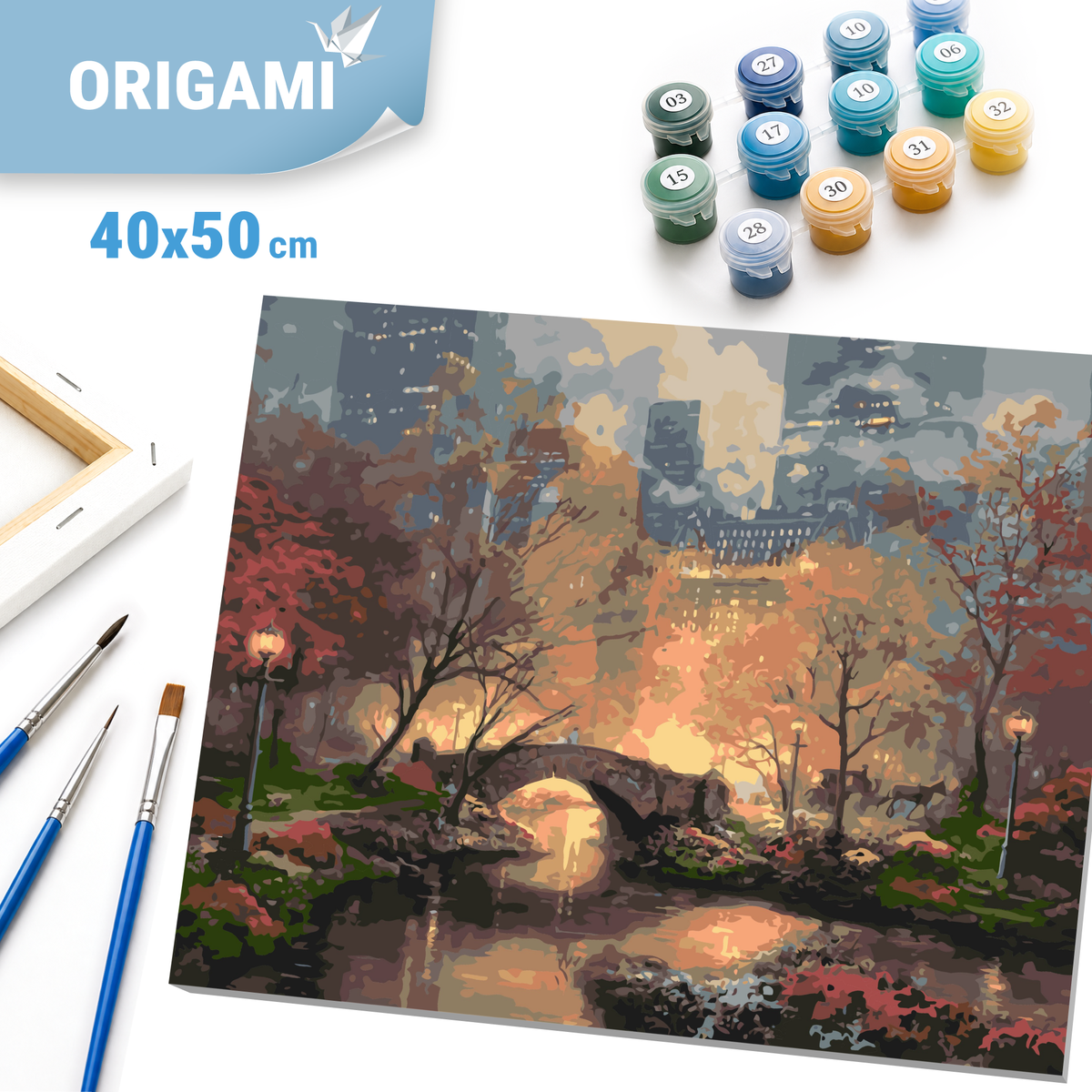 Malen nach Zahlen auf Keilrahmen 40×50 cm – Landschaft. Central Park in New York LW 3256