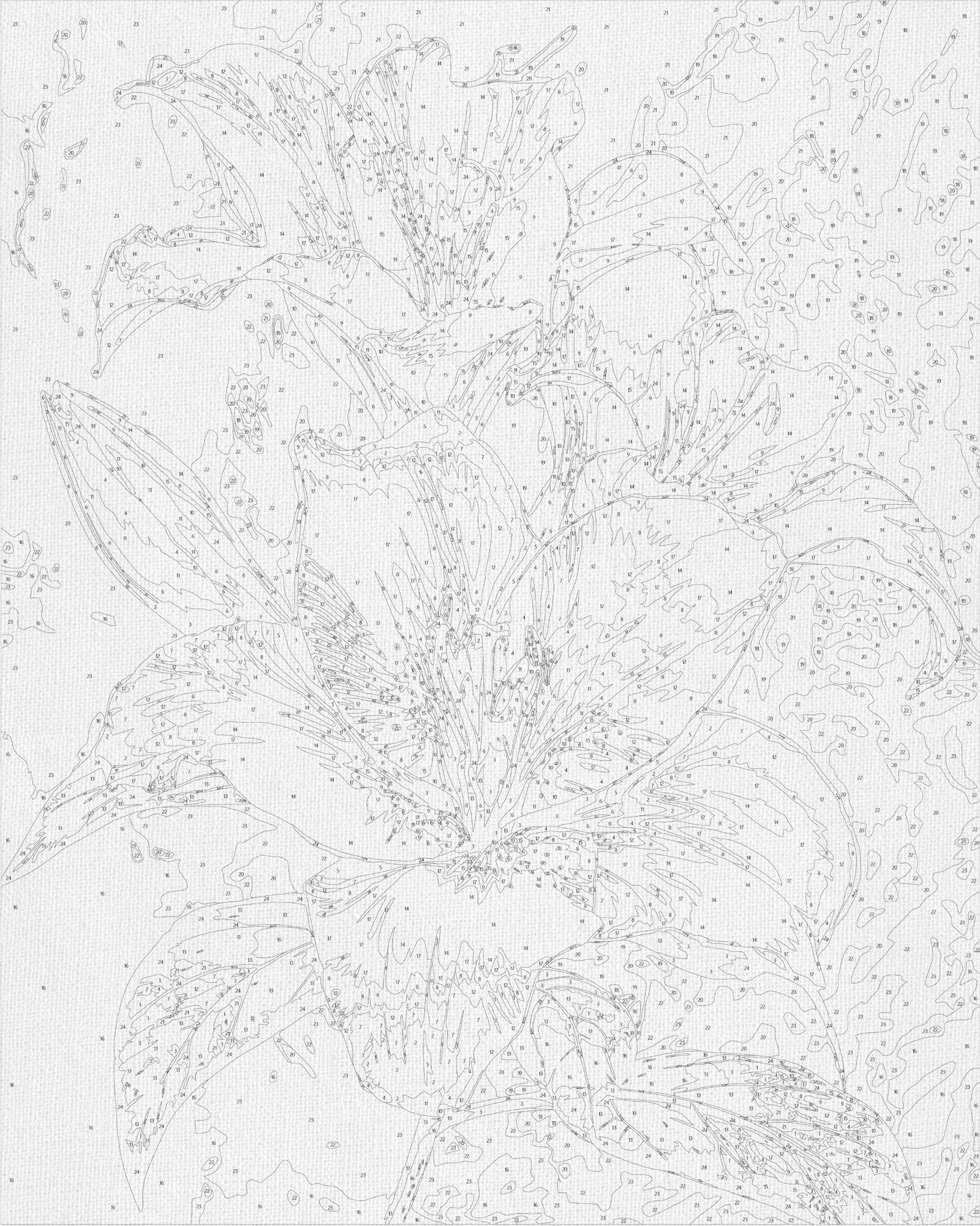 Malen nach Zahlen auf Keilrahmen 40×50 cm – Seerose – Blumen mit Metallicfarben – LW 3294