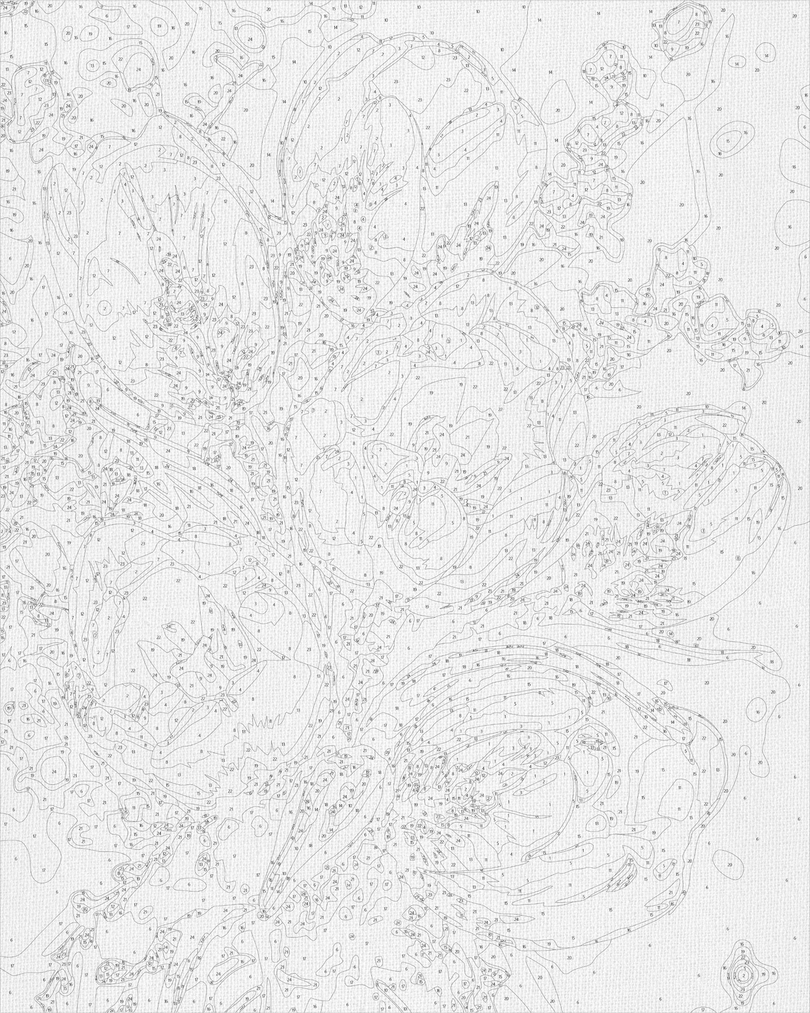 Malen nach Zahlen auf Keilrahmen 40×50 cm – Blumen. Zarte Tulpen mit Metallicfarben (Gold) LW 3304