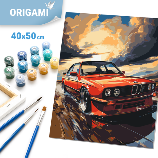 Paint by Numbers on a 40*50 cm frame – Car BMW E34 LW 3324
