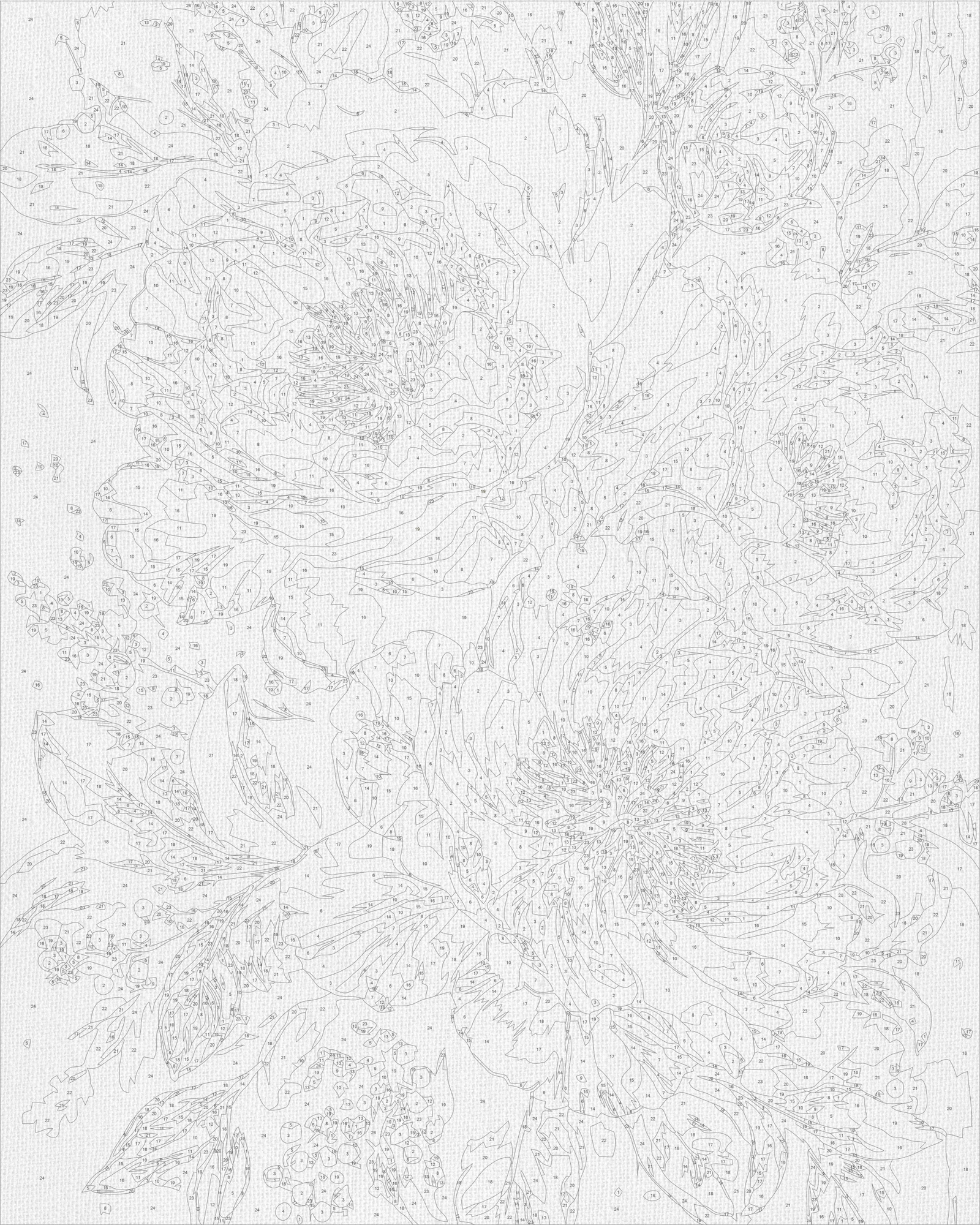 Malen nach Zahlen auf Keilrahmen 40×50 cm – Blumen mit Metallicfarben. Zarte Pfingstrosen LW 3327-01