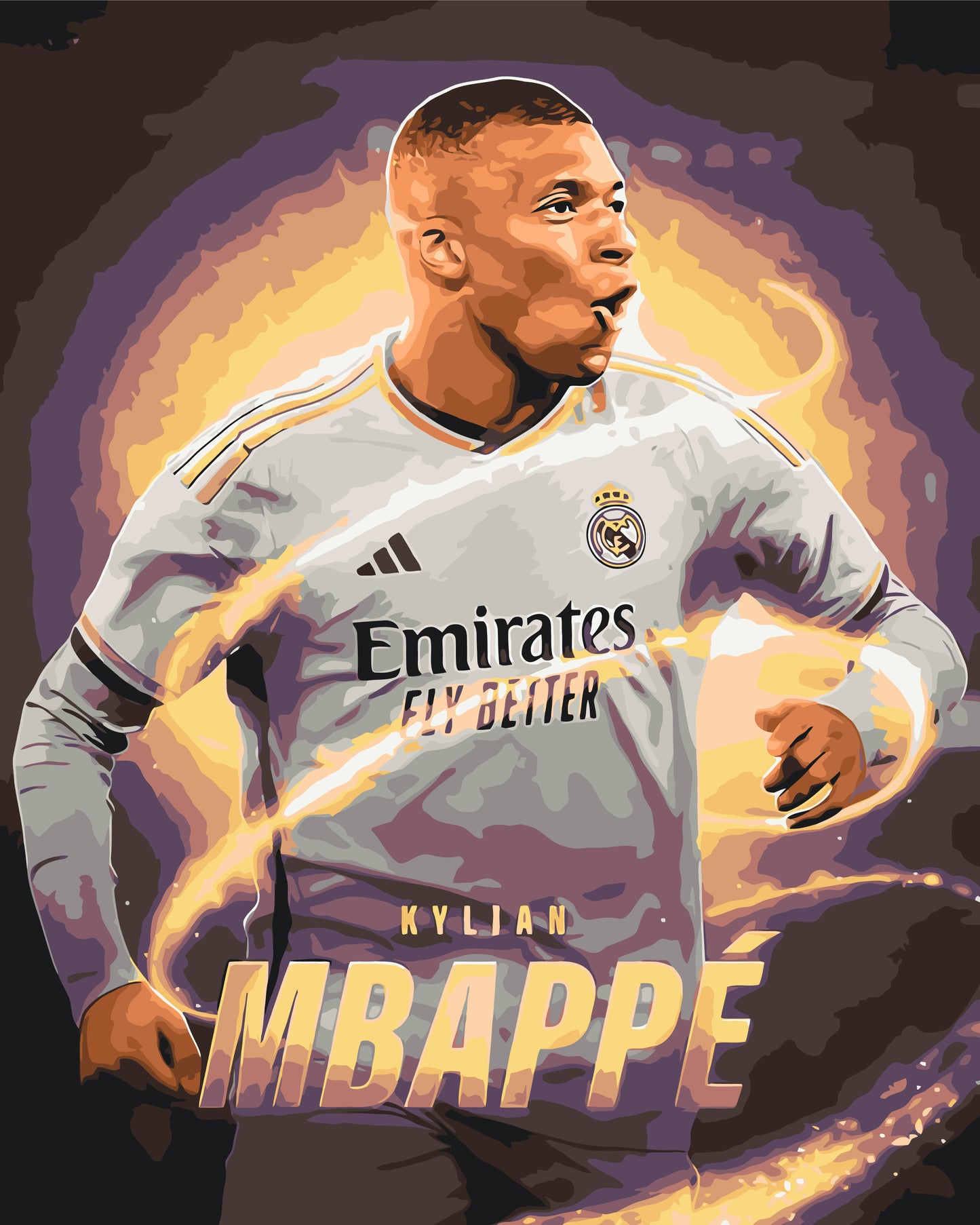 Maľovanie podľa čísel na ráme 40*50 cm - Futbalista Kylian Mbappé - Ľudia - LW 3408