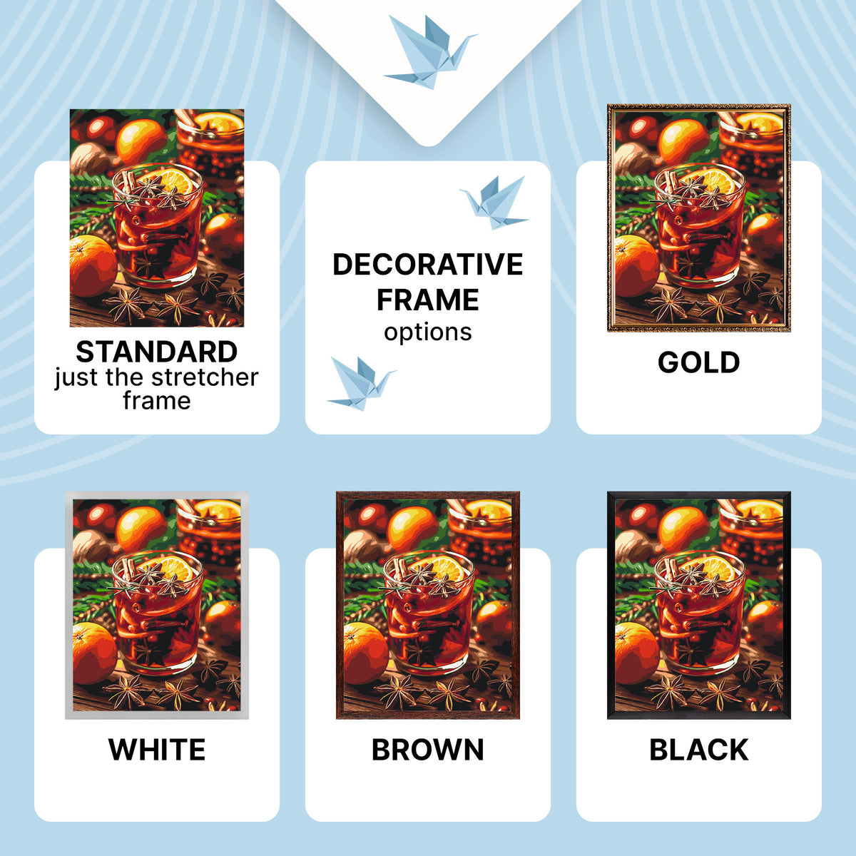 Paint by Numbers on a 40*50 cm frame Christmas – Still life. Christmas Glögg LW 3415
