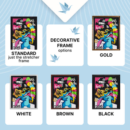 Paint by Numbers on a 40*50 cm frame Movie Heroes. Stitch with metallic colors LW 3423