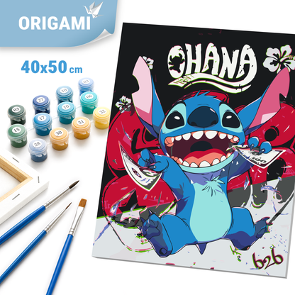 Malen nach Zahlen auf Keilrahmen 40×50 cm – Filmhelden. Lilo und Stitch LW 3424