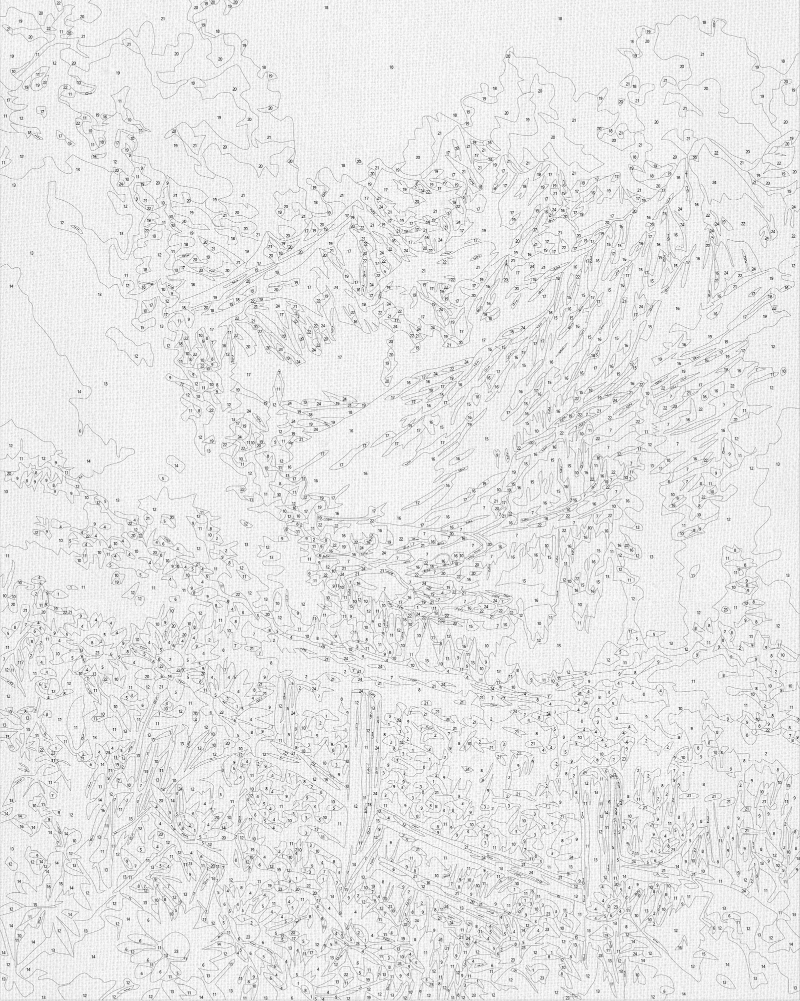 Malen nach Zahlen auf Keilrahmen 40×50 cm – Landschaft – Bergwiese LW 3435