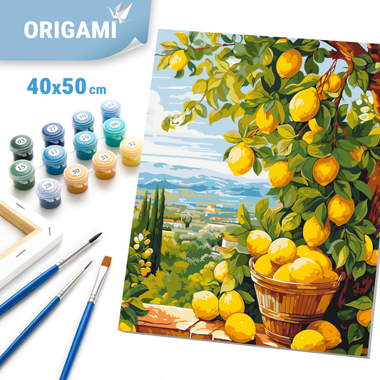 Paint by Numbers on a 40*50 cm frame – . Lemon Tree (citrus) LW 3490