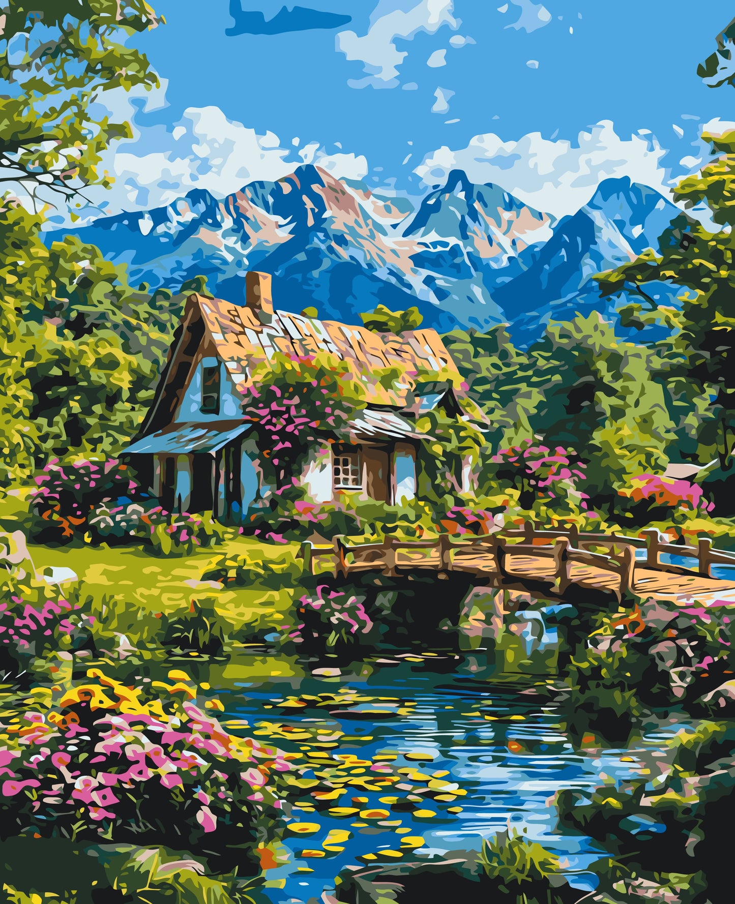 Paint by Numbers on a 40*50 cm frame – Alpine Harmony LW 3492