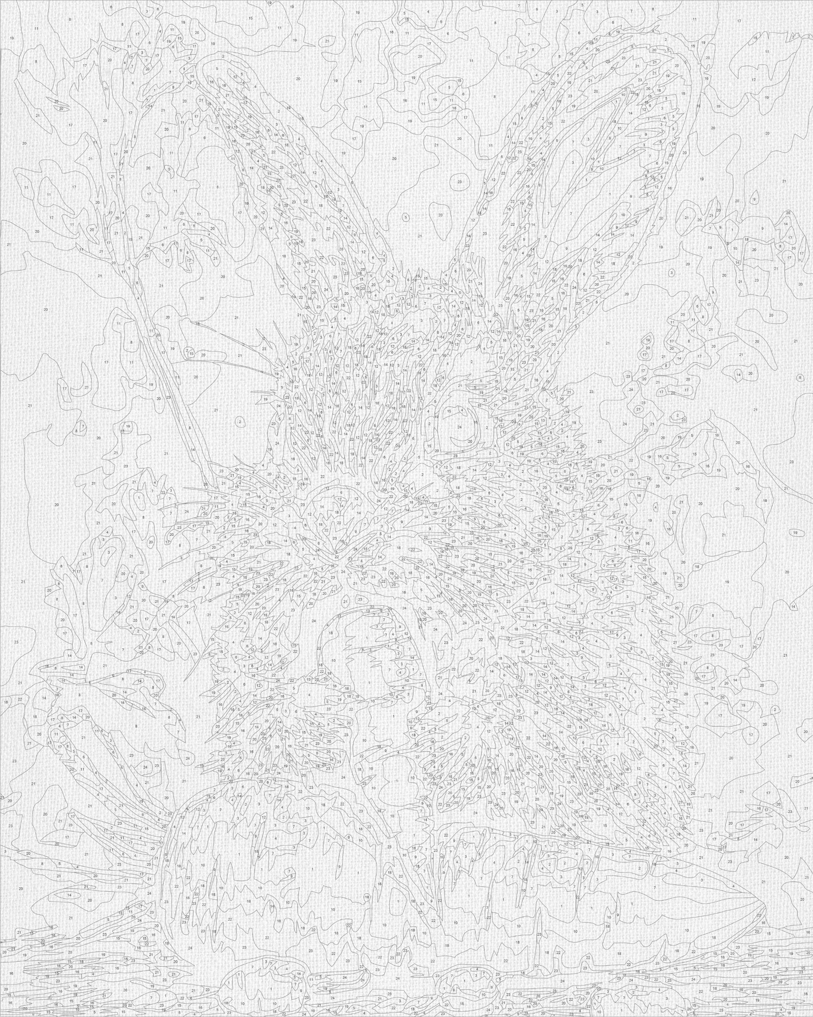 Malen nach Zahlen auf Keilrahmen 40×50 cm – Tiere. Häschen mit Karotte LW 3507