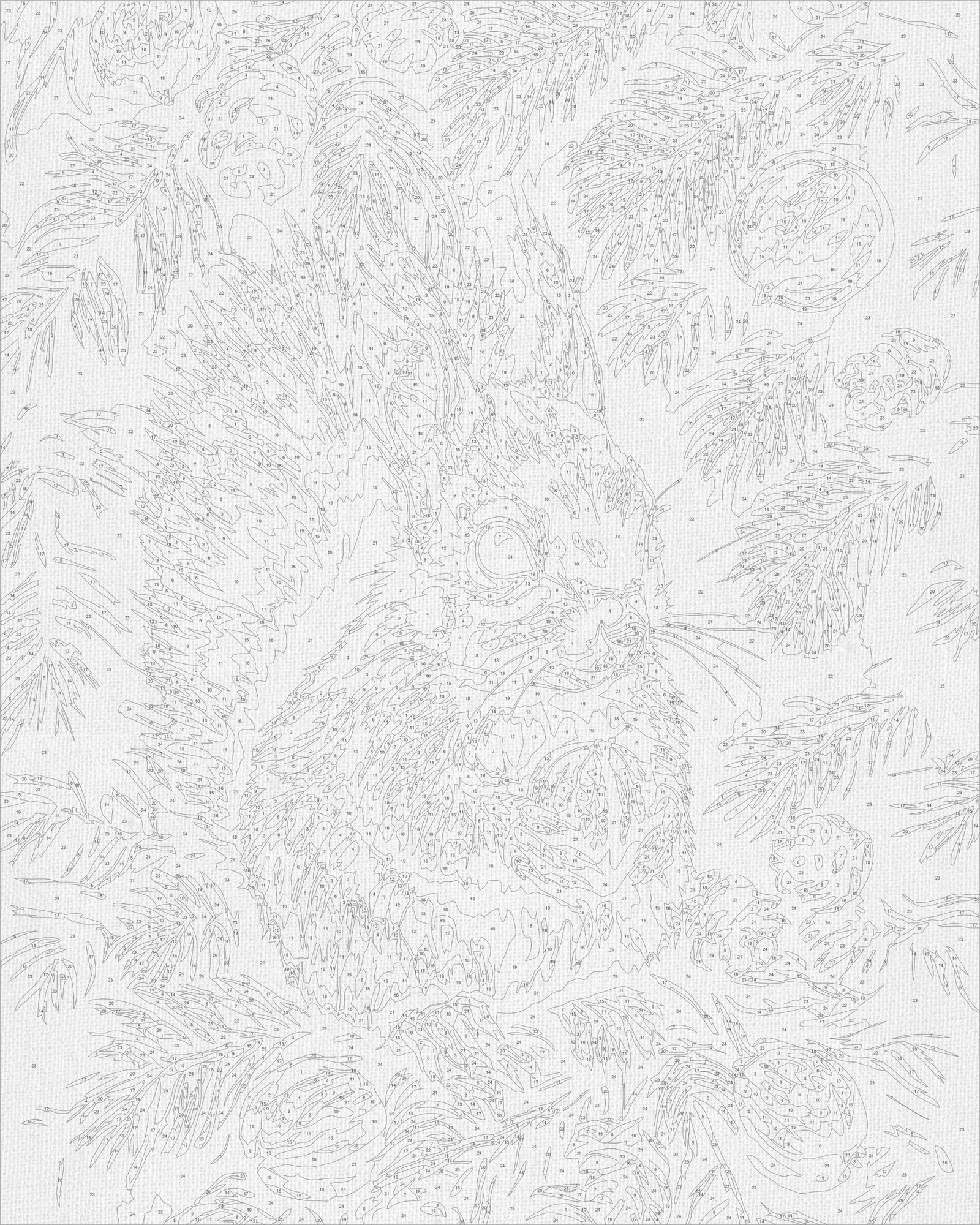 Malen nach Zahlen auf Keilrahmen 40×50 cm – Tiere. Eichhörnchen mit Nuss LW 3508