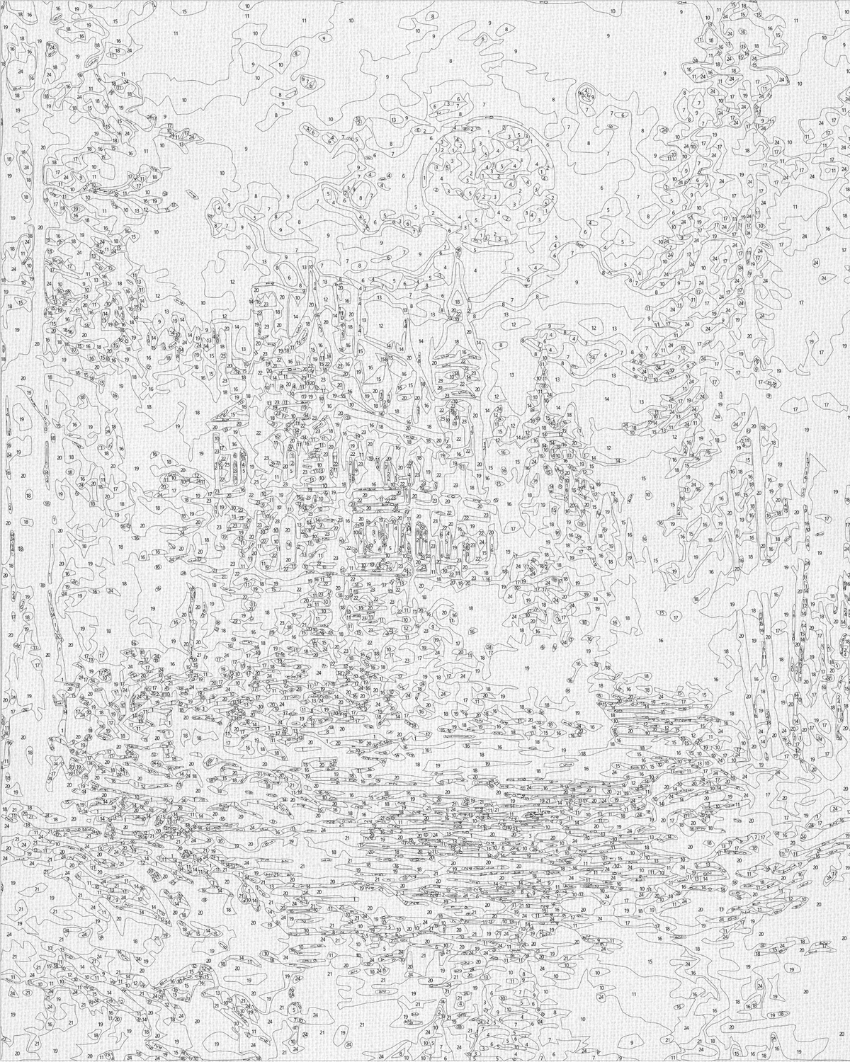 Malen nach Zahlen auf Keilrahmen 40×50 cm – Geheimnisvolles Schloss – Landschaft – LW 3516