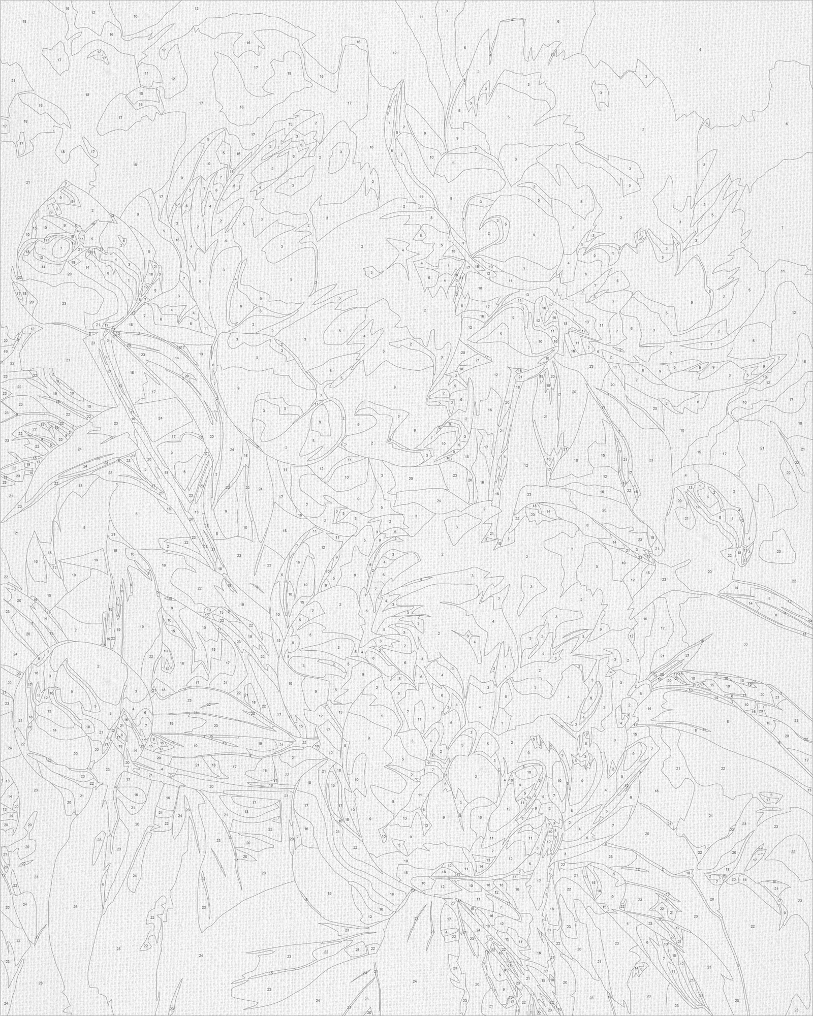 Paint by Numbers on a 40*50 cm frame – Flowers. Peony Harmony LW 3533
