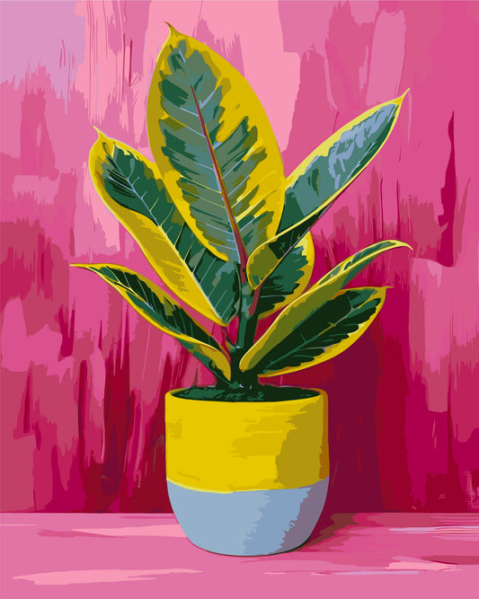 Malen nach Zahlen – leuchtender Ficus