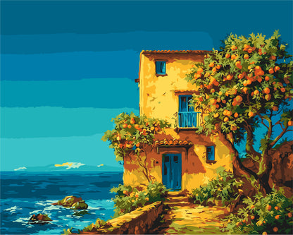 Malen nach Zahlen auf Keilrahmen 40×50 cm – Landschaft. Italienischer Morgen LW 3540